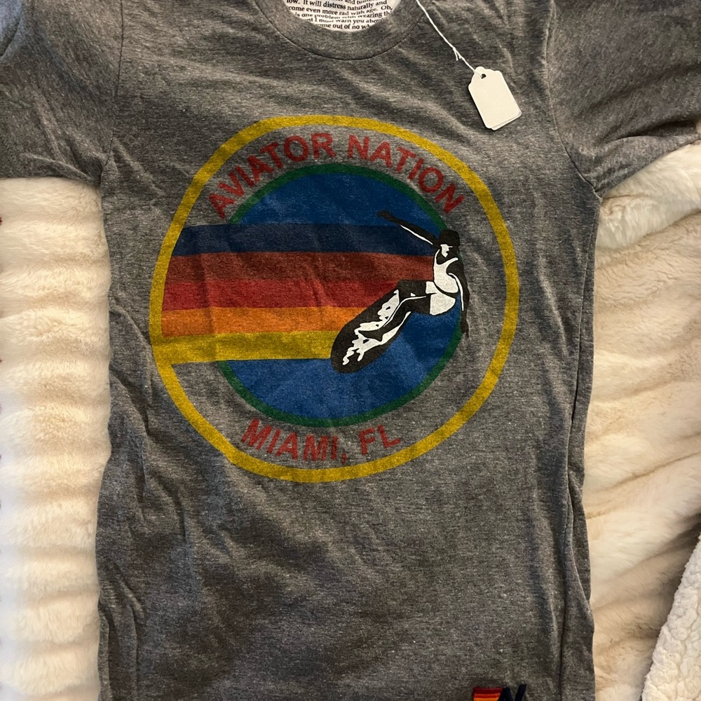 NWT Aviator Nation Miami T-Shirt